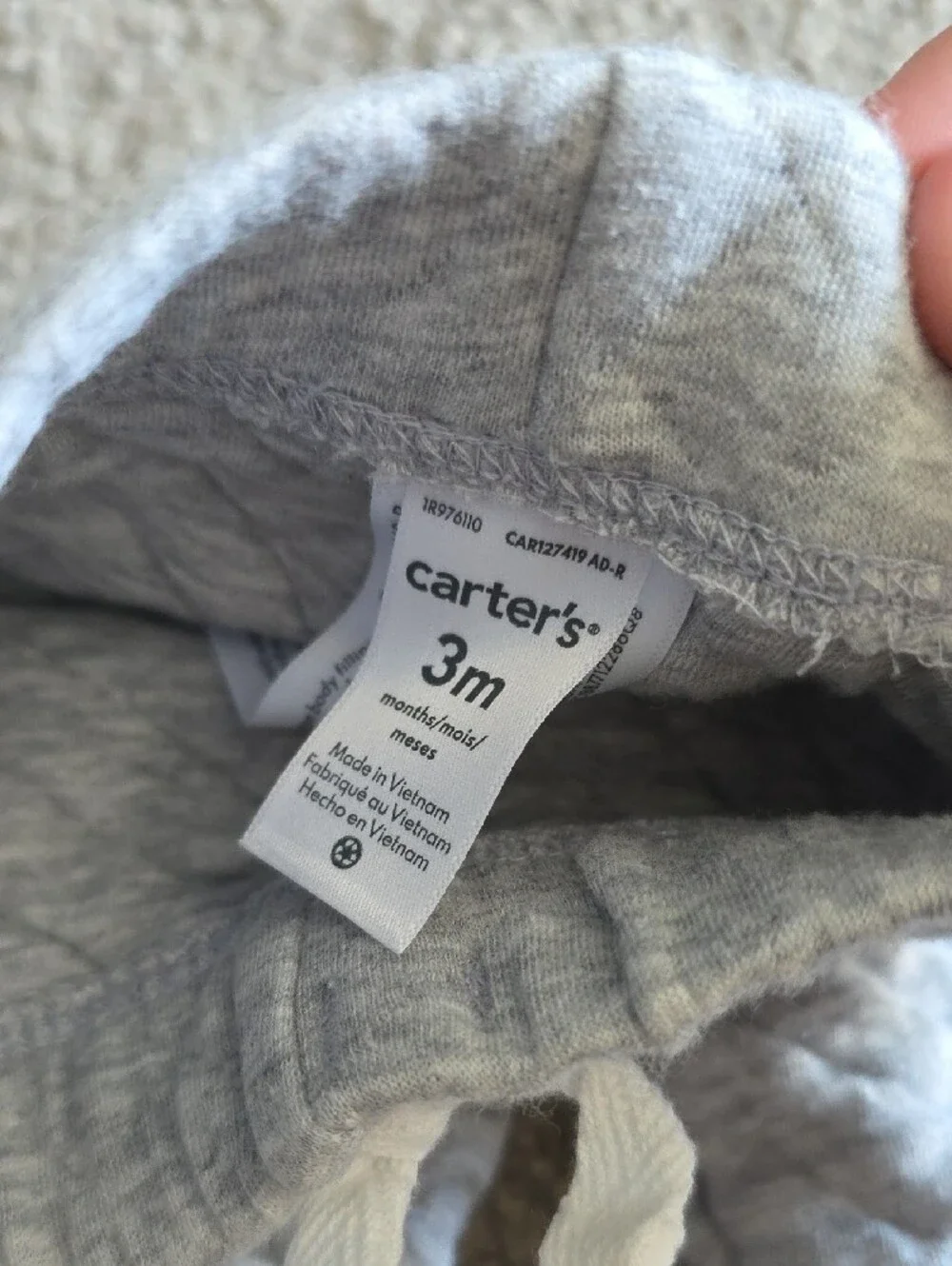 Carter's Heather Gray Knit Pull-On Jogger Pants